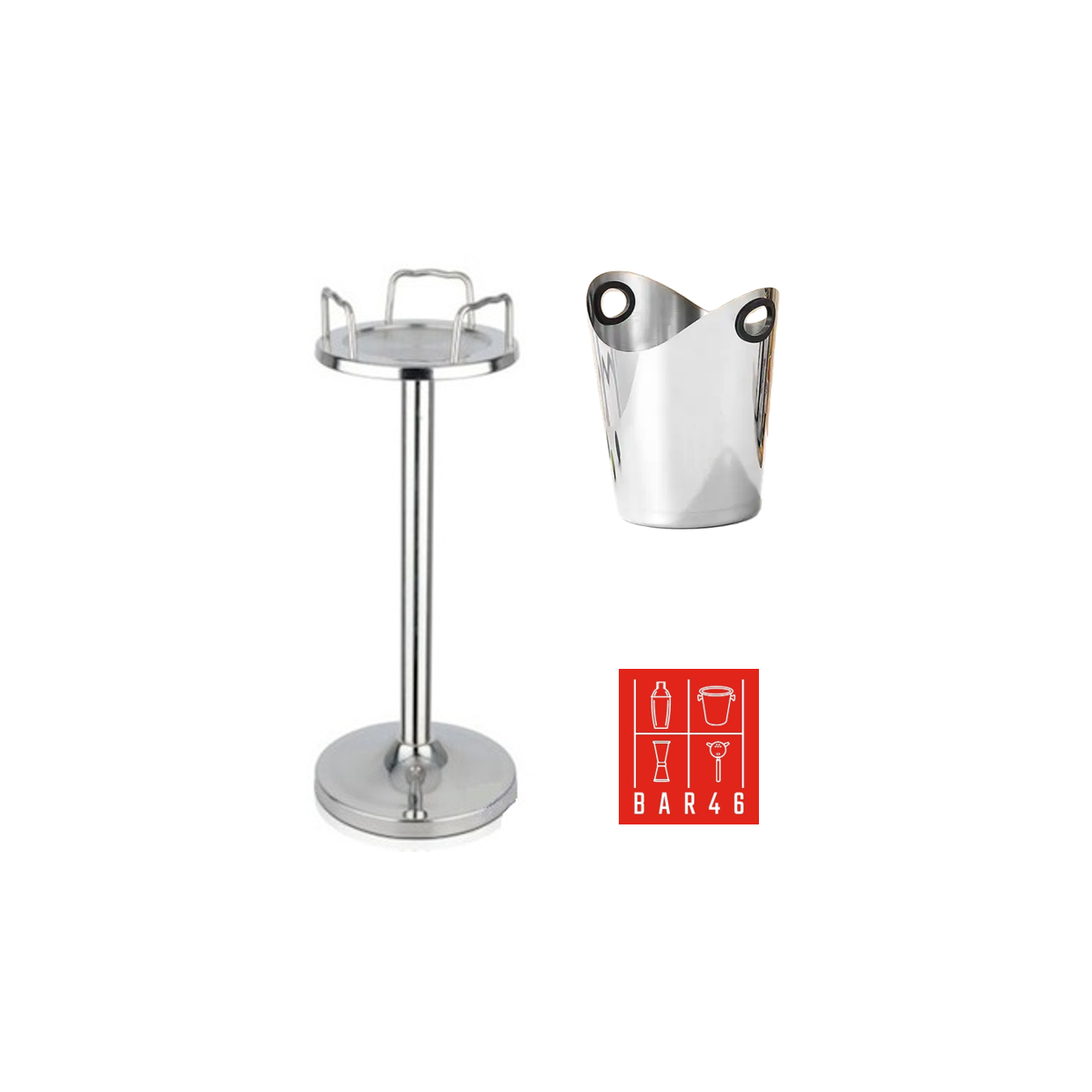 Set – Tulip Stand + Two Handle Ice Bucket (4.2 L) | Elara Trading Dubai