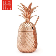 Copper Pineapple Cocktail Cup 900ml with Straw | Elara Trading UAE