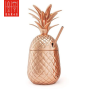 Copper Pineapple Cocktail Cup 900ml with Straw | Elara Trading UAE