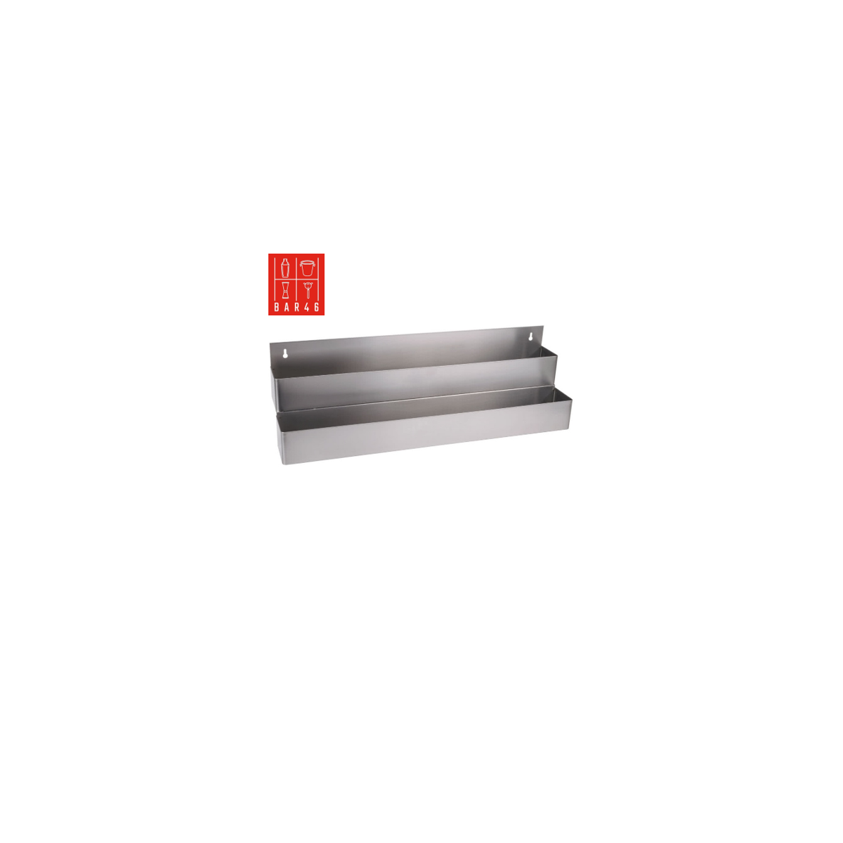 Stainless Steel Double Tier Speed Rail 12 bottles, (22"/56cm)