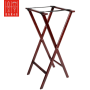 Red Brown Folding Wood Tray Stand | Elara Trading