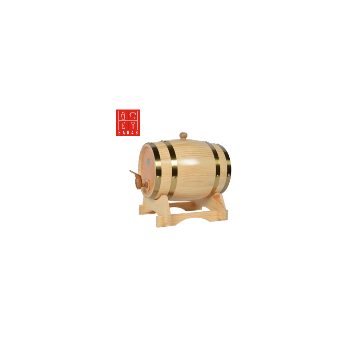 3L Pine Wood Wine Barrel – Whiskey & Wine Dispenser