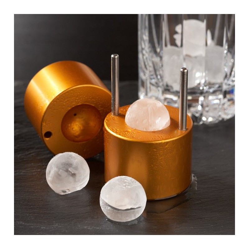 Gold Aluminium Ice Ball Maker – Bar Equipment Dubai | Elara Trading