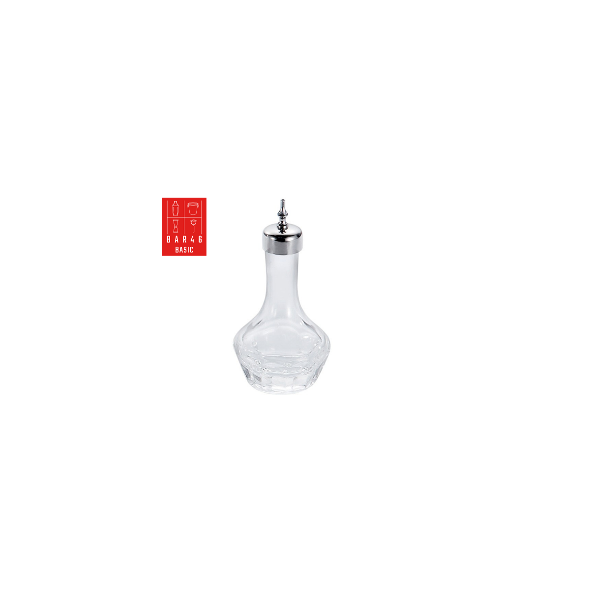Elara Trading Bevelled Glass Bitter Bottle 50 ml – Bar Equipment Dubai