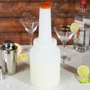 Store 'N Pour White Container with Orange Spout and Cap, (0.5Gl/2.2l)