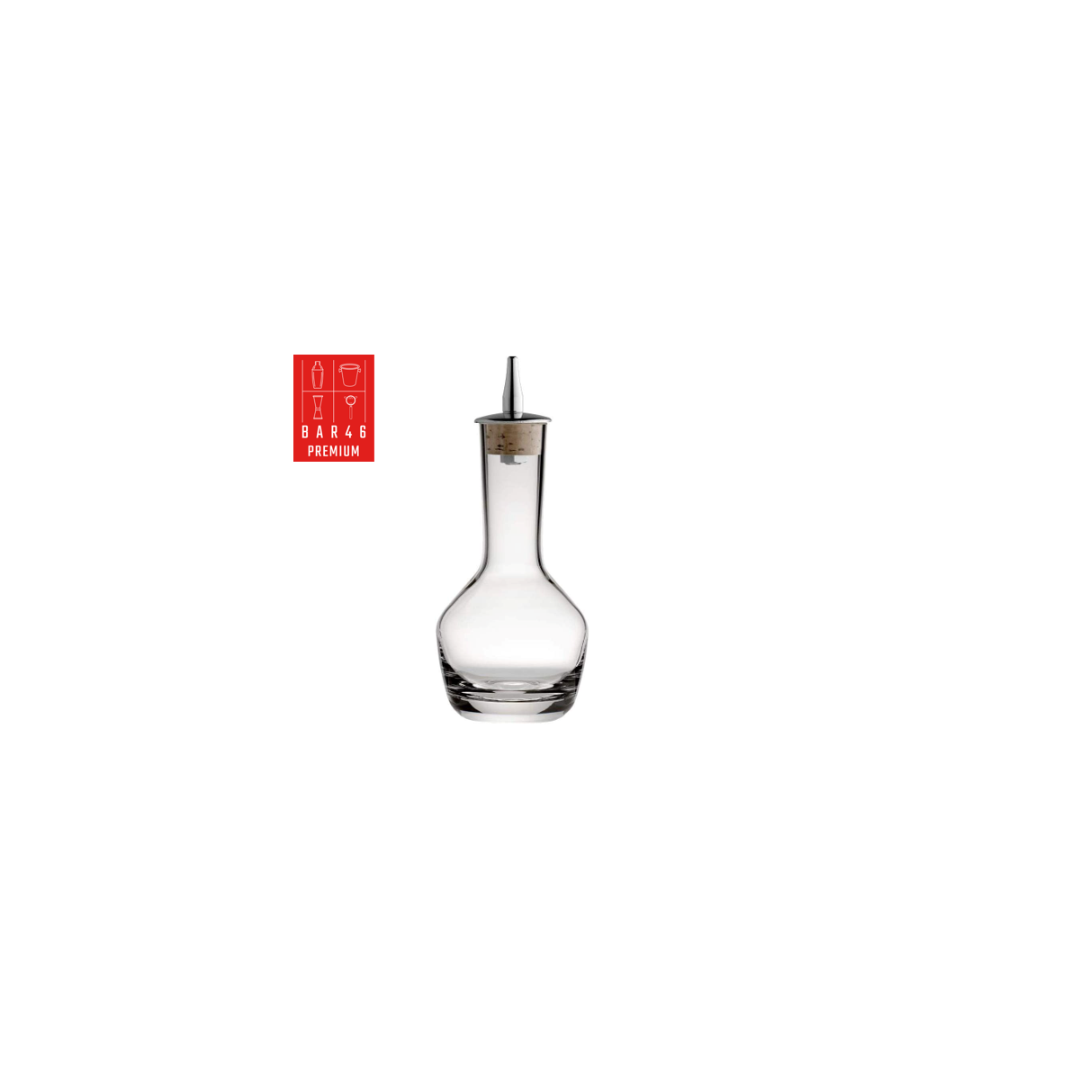 Clear Glass Bitters Bottle 90 ml – Professional Bar Equipment Dubai