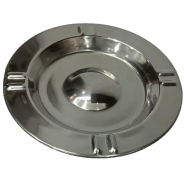 Large Stainless Steel Ashtray 12.8cm | Durable Open Design