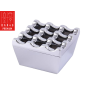 Square Aluminium Windproof Ashtray – Premium Silver Metal Ashtray