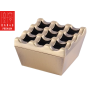 Brass Windproof Ashtray – Square 9-Hole Heavy Ashtray