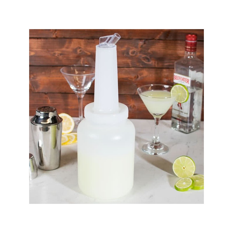 Store 'N Pour White Container with White Spout and Cap, (0.5Gl/2.2l)