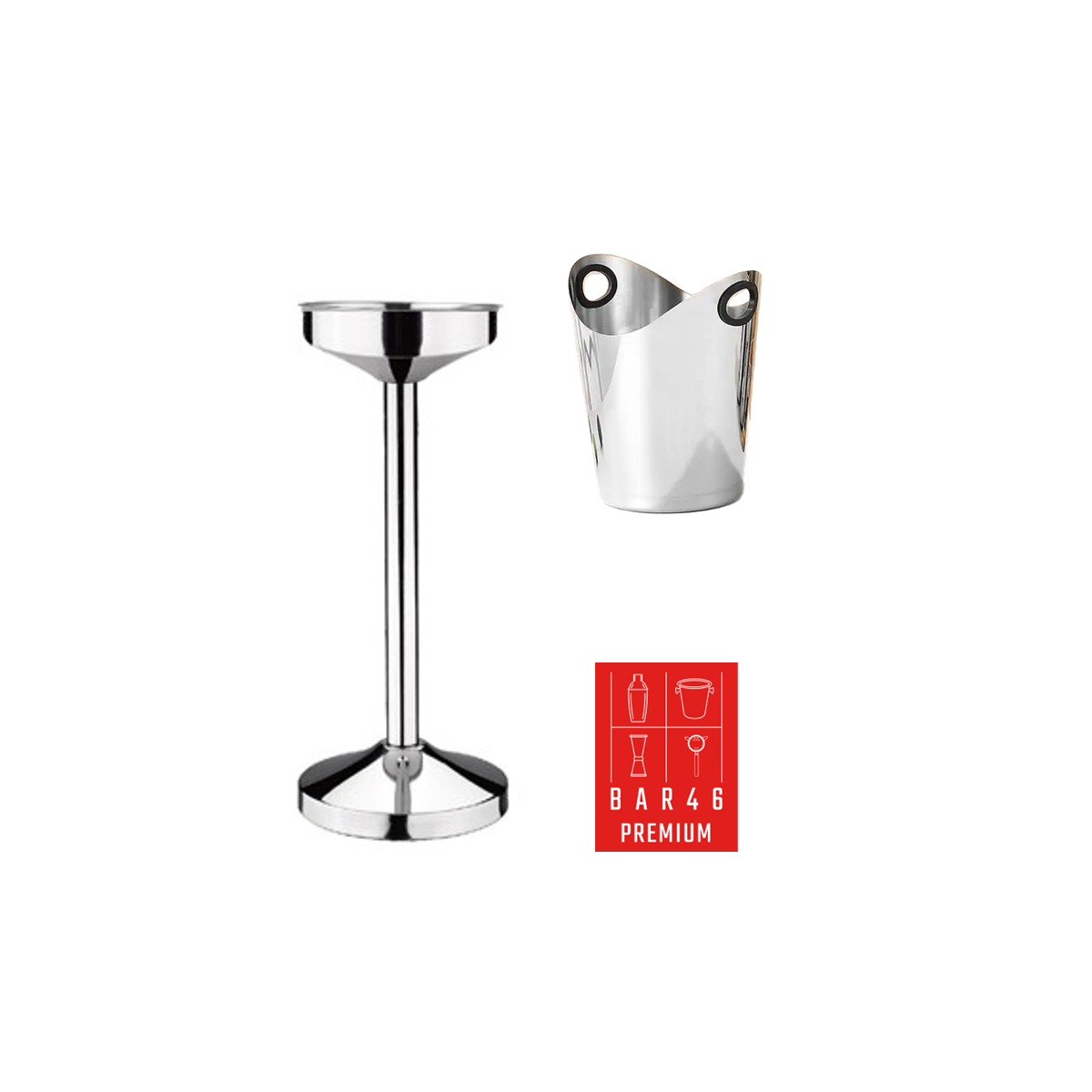 Set – Riviera Stand + Two Handle Ice Bucket (4.2 L) | Elara Trading Dubai
