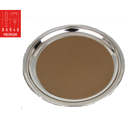 Stainless Steel Round Non-Slip Tray – 34cm | Elara Trading