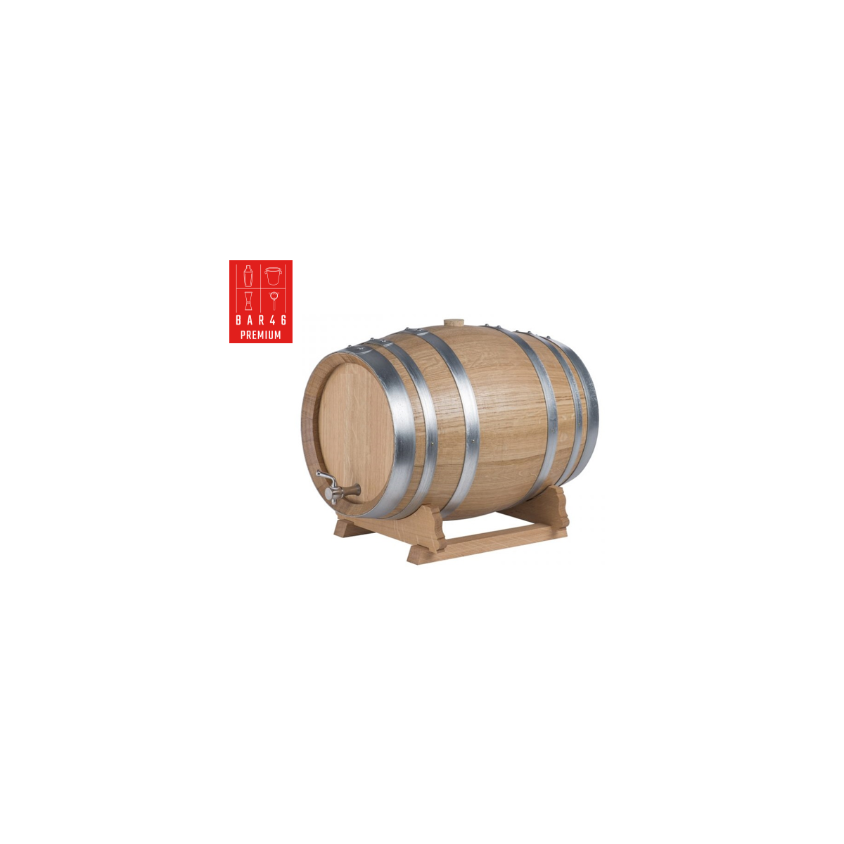 Oak Wine Barrel 3L – Wooden Whiskey Dispenser & Bar Decor