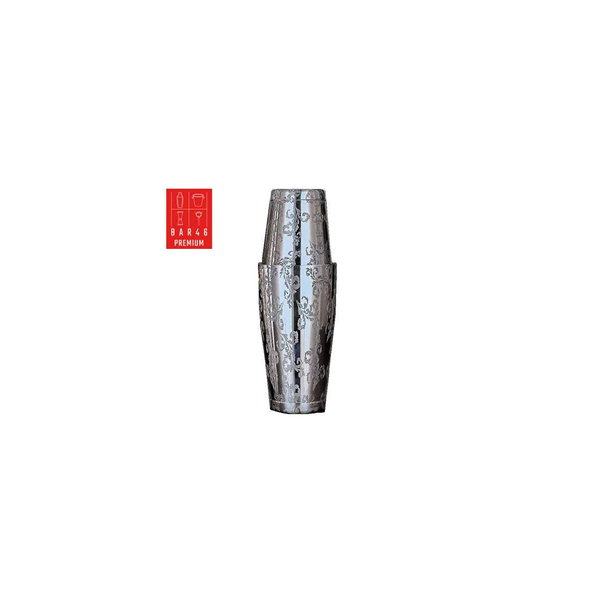 Etched Leaf Boston Shaker Set 540ml/750ml – Elara Trading UAE