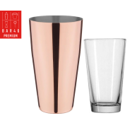 Vendôme, Premium Boston Copper Plated Shaker Set, (28oz/80cl) & (16oz/50cl)