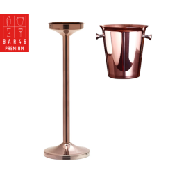 Set – Riviera Premium Copper Stand + Copper Bucket with Knobs (5 L) | Elara Trading Dubai