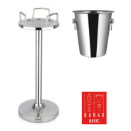 Tulip Stand + 4 L Ring Handle Wine Bucket Set | Elara Trading Dubai