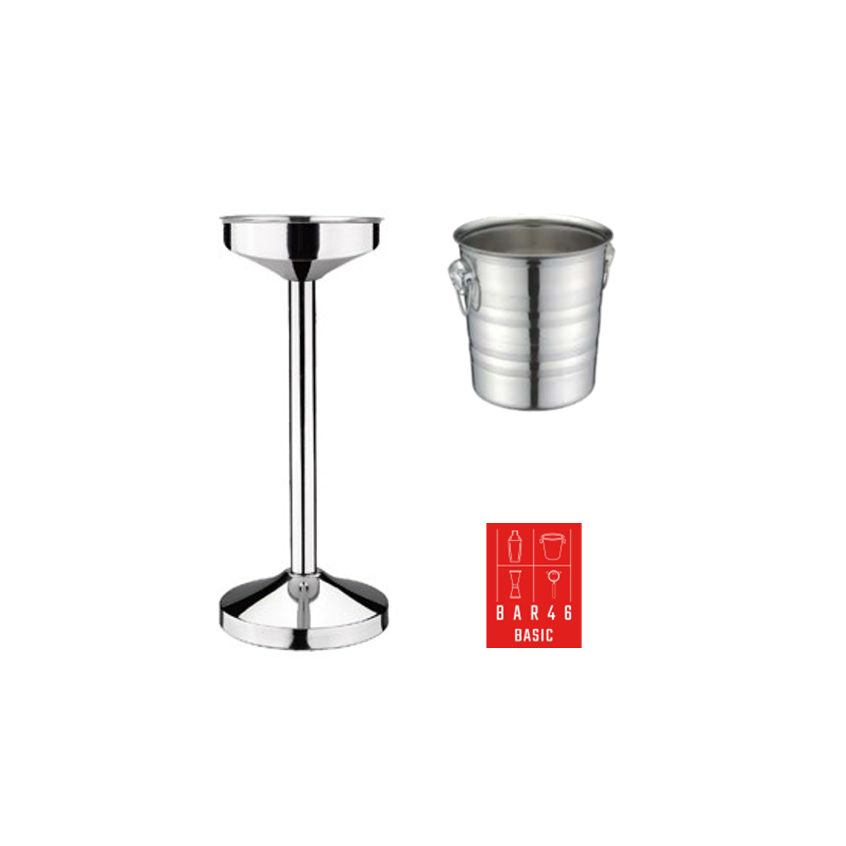 Riviera Stand + Ring Handle Wine Bucket Set (3 L) | Elara Trading Dubai