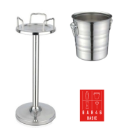 Stainless Steel Tulip Stand + Wine Bucket Set | Elara Trading Dubai