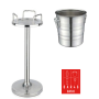 Stainless Steel Tulip Stand + Wine Bucket Set | Elara Trading Dubai