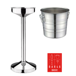 Set Riviera Stand + 5 L Champagne Bucket with Ring Handles | Elara Trading Dubai