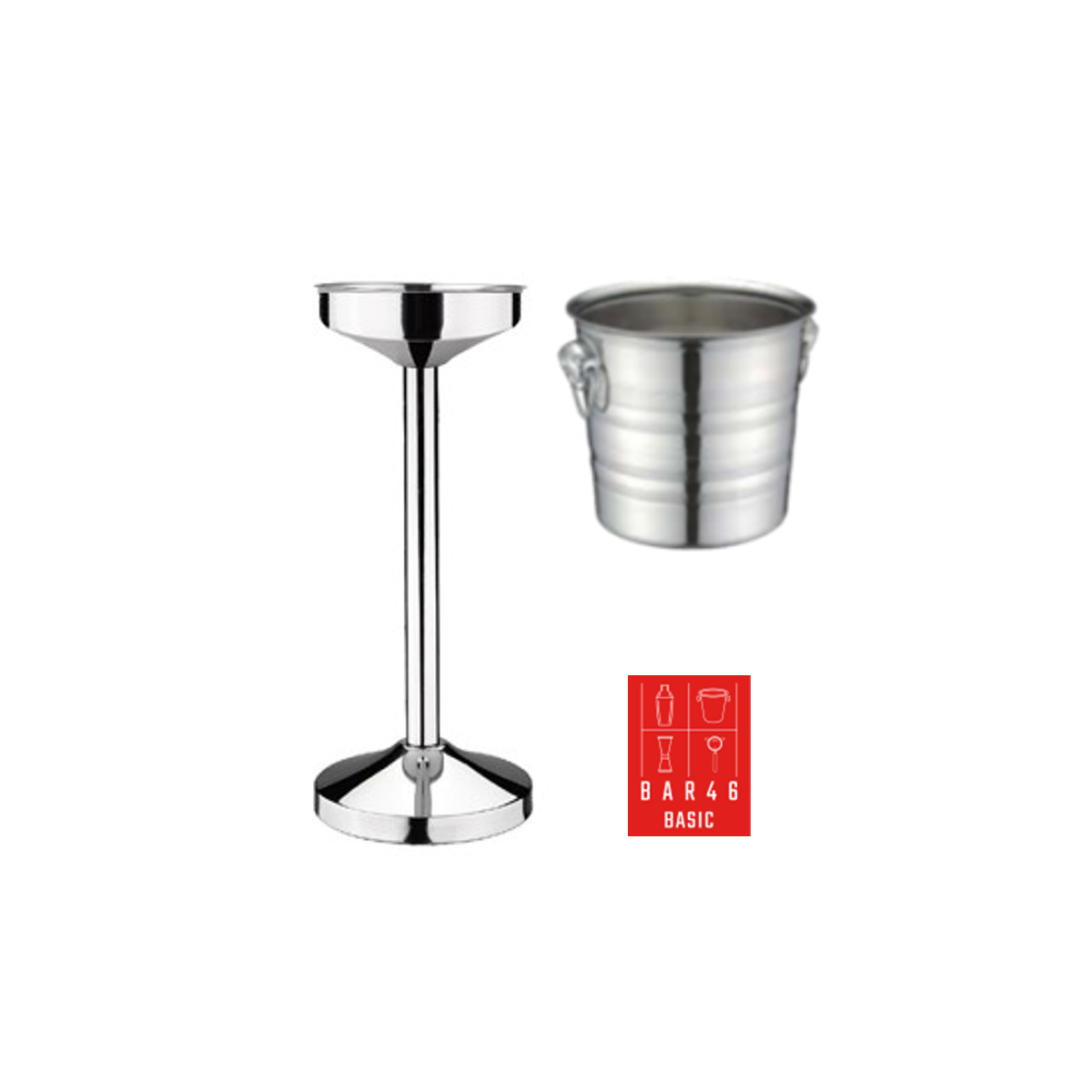 Set Riviera Stand + 5 L Champagne Bucket with Ring Handles | Elara Trading Dubai