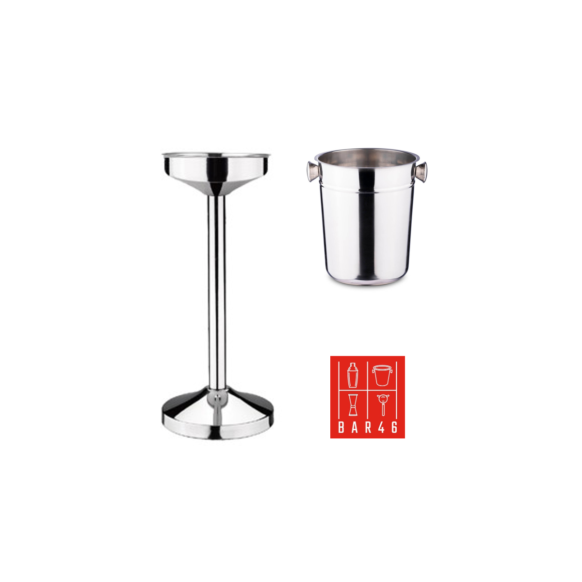 Set Riviera Stand + 6 L Champagne Bucket with Knobs | Elara Trading Dubai