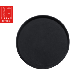 Fiberglass Non-Slip Tray 35cm – Black Round Service Tray