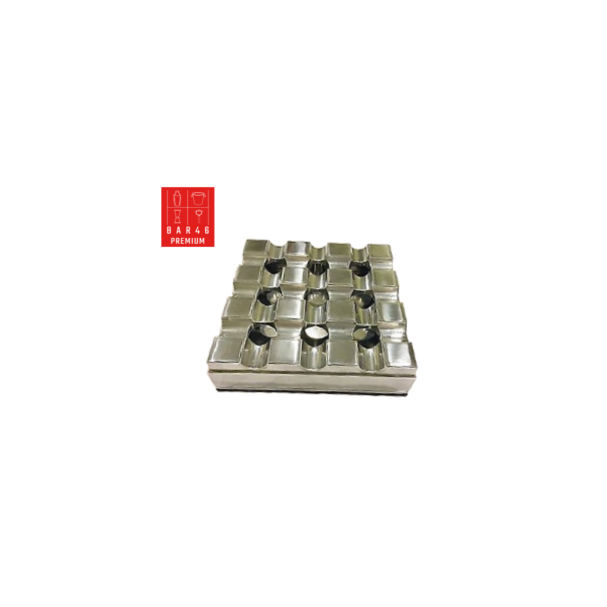 Square Aluminium Windproof Ashtray – Silver | Bar Tools Dubai