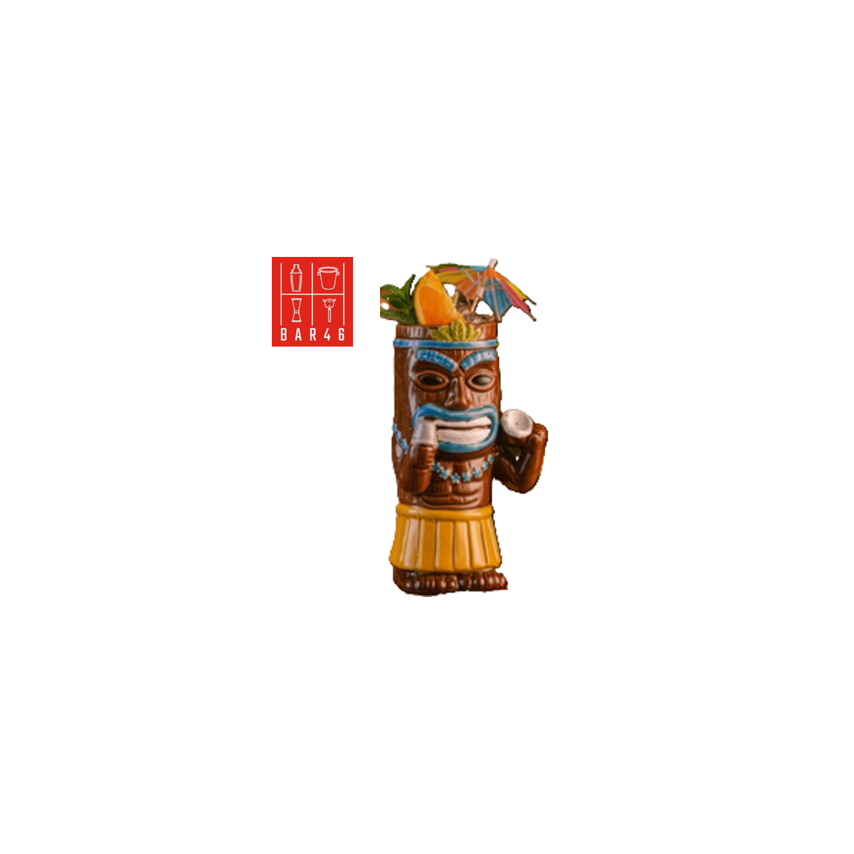 Mow Kari Ceramic Tiki Mug 450ml – Hospitality Drinkware UAE | Elara Trading