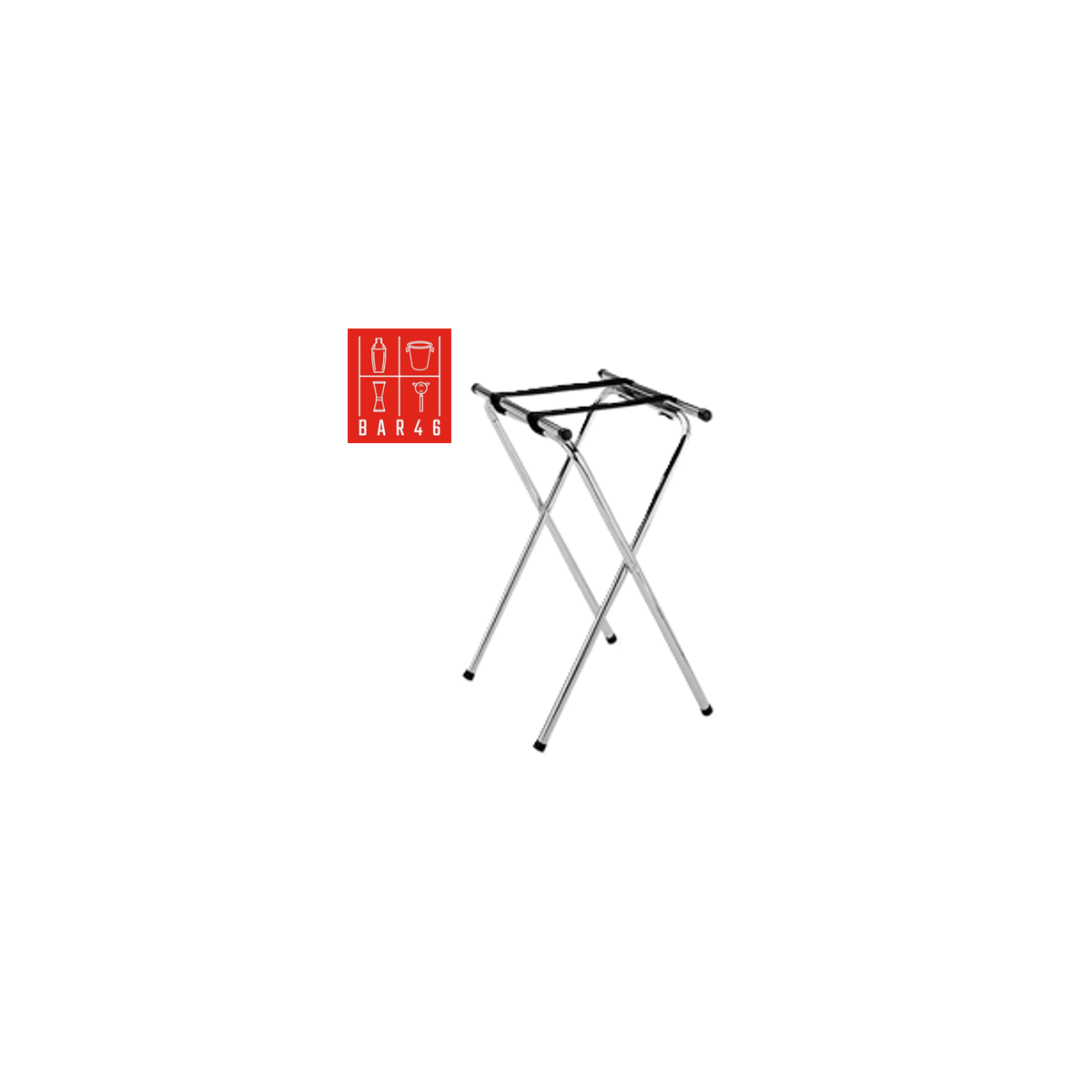 Stainless Steel Tray Stand Silver 81cm – Foldable & Durable | Elara Trading