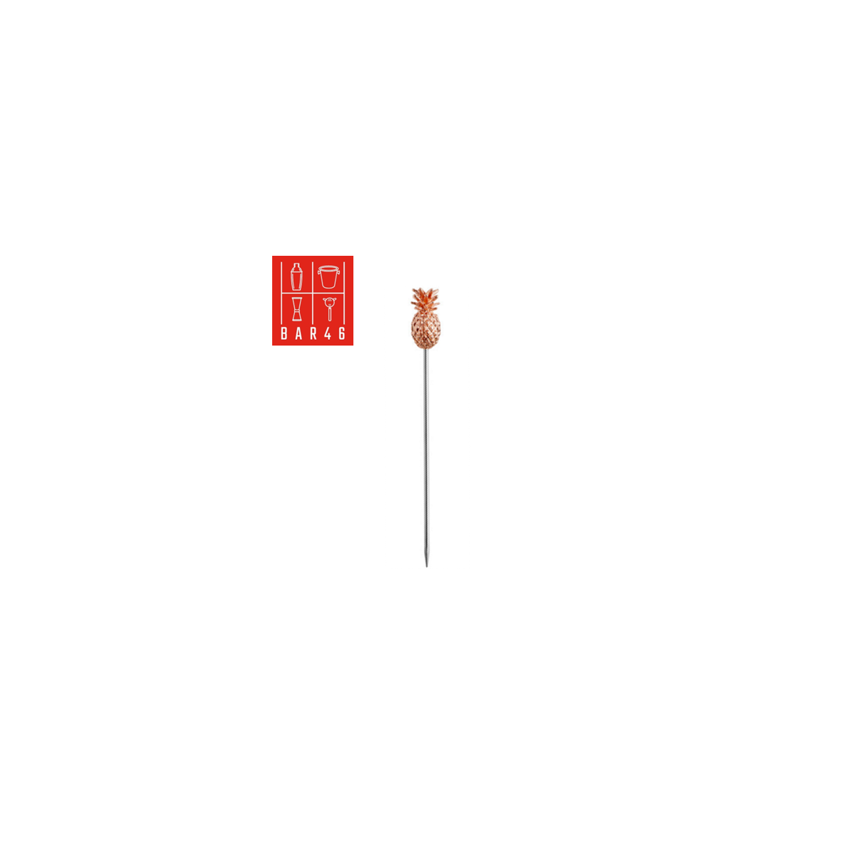 Copper Cocktail Pick with Pineapple Top – Reusable Garnish Tool | Elara Trading UAE