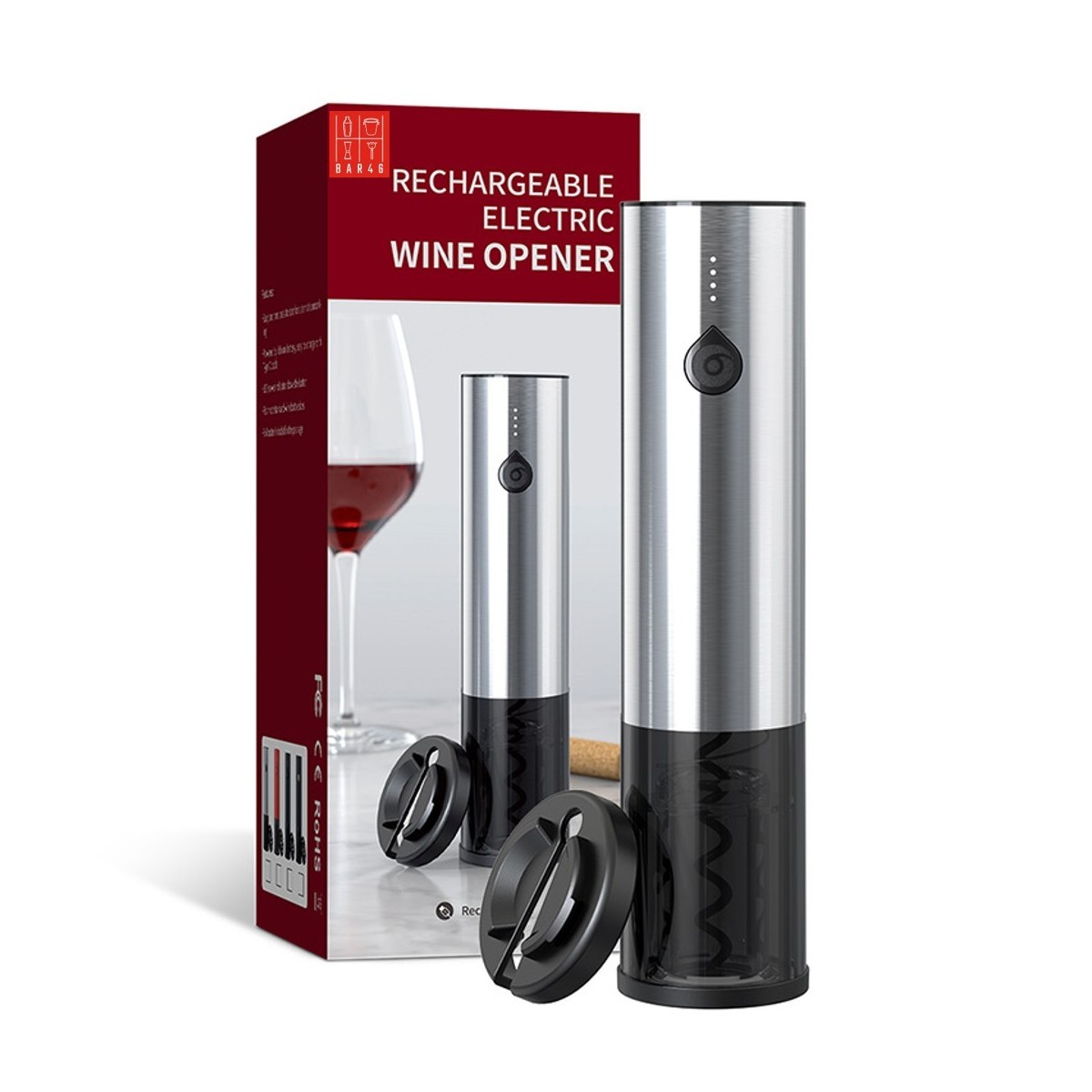 Black Electric Wine Opener with Foil Cutter – Elara Trading UAE Hospitality Supplier