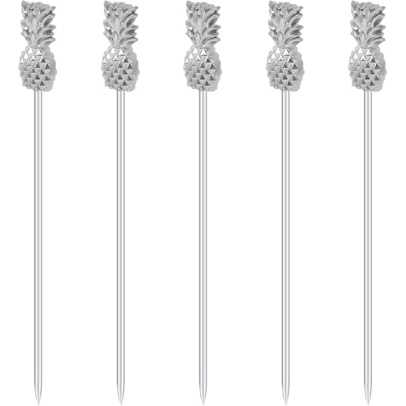 Stainless Steel Cocktail Pick with Pineapple Top | Elara Trading Dubai
