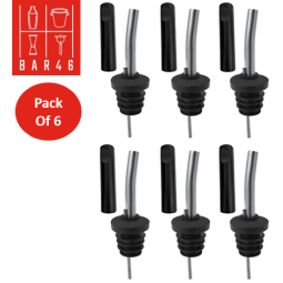 Pack of 6 Large Liquor Pourers with Dust Caps – Elara Trading Dubai