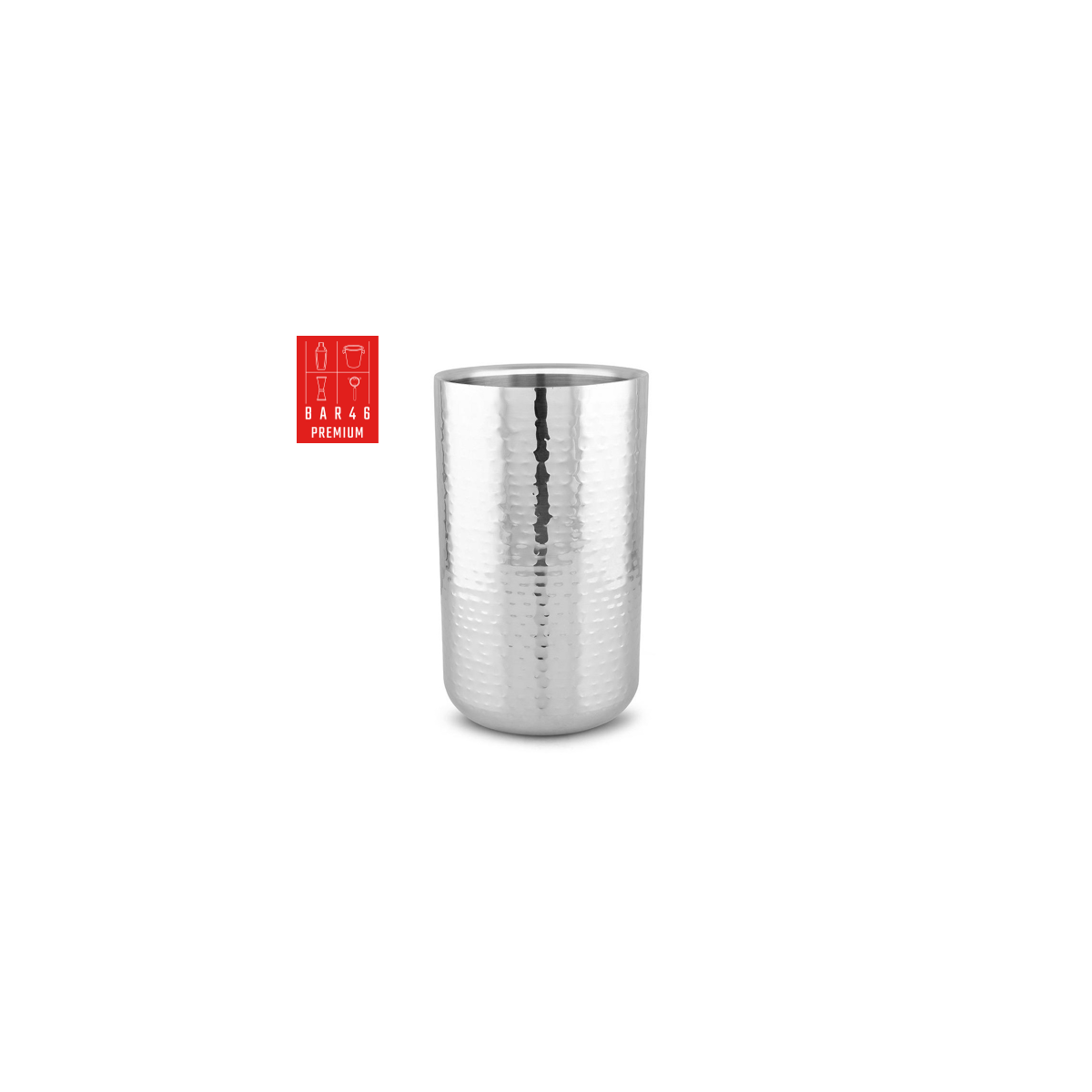 Double-Wall Stainless Steel Wine Cooler – 1.5L Hammered Finish