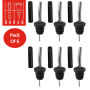 Pack of 6 Stainless Steel Liquor Pourers – Elara Trading UAE