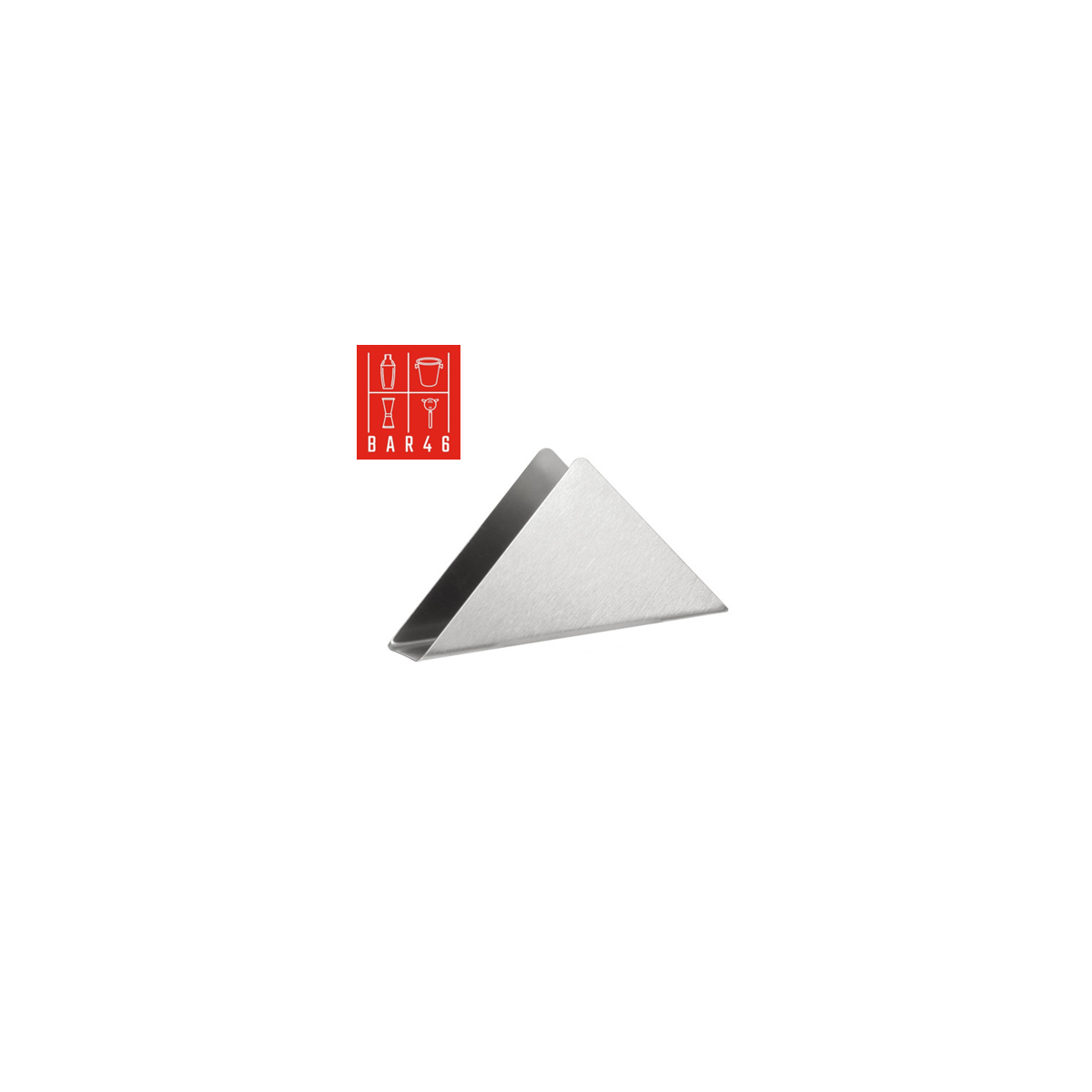 Stainless Steel Triangle Napkin Holder – 14cm | Premium Tabletop Display