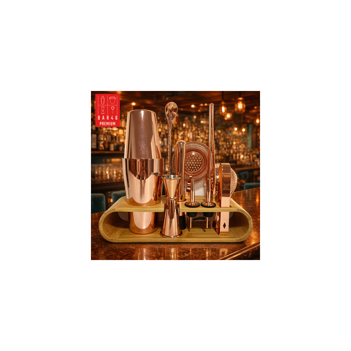 Copper Plated Mixology Bartender 11 Pieces Set | Elara Trading Dubai