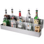 Stainless Steel Double Tier Speed Rail 12 bottles, (22"/56cm)