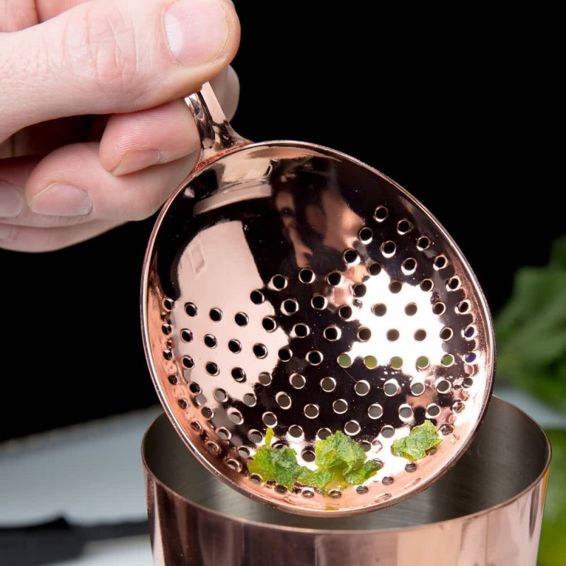 Copper Plated Julep Strainer 16 cm | Elara Trading Dubai