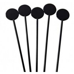 Black Disk End Stirrer, 7''/18 cm, Pack of 100 pieces
