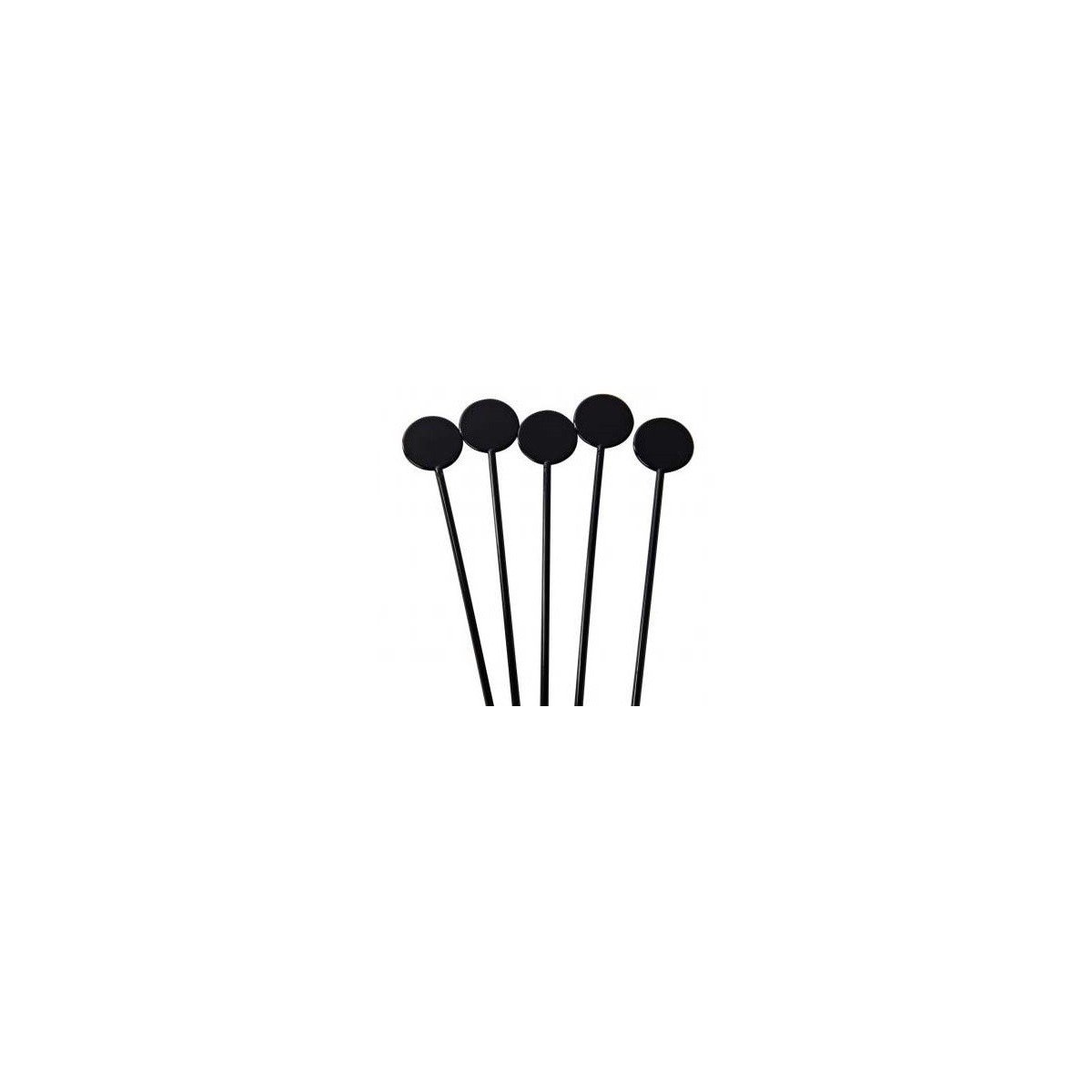 Black Disk End Stirrer, 7''/18 cm, Pack of 100 pieces