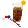 Assorted Colors Disk End Stirrer, 7"/18 cm, Pack of 200 pieces