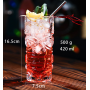 Glass Tiki Mug 420ml Face Design | Durable Cocktail Glass
