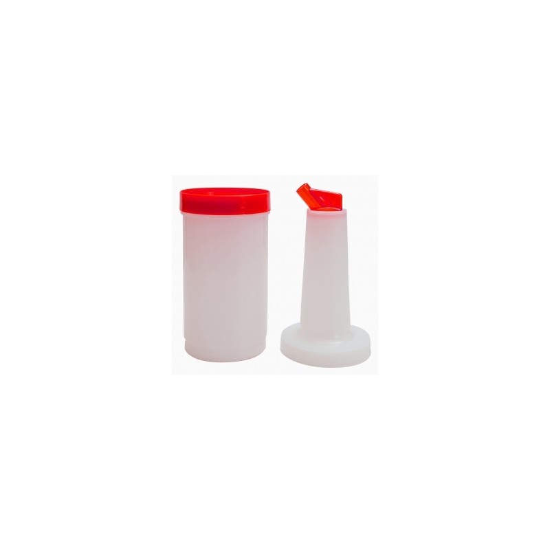 1 Qt Store 'N Pour Bottle – Red Spout & Cap |Elara Trading Barware