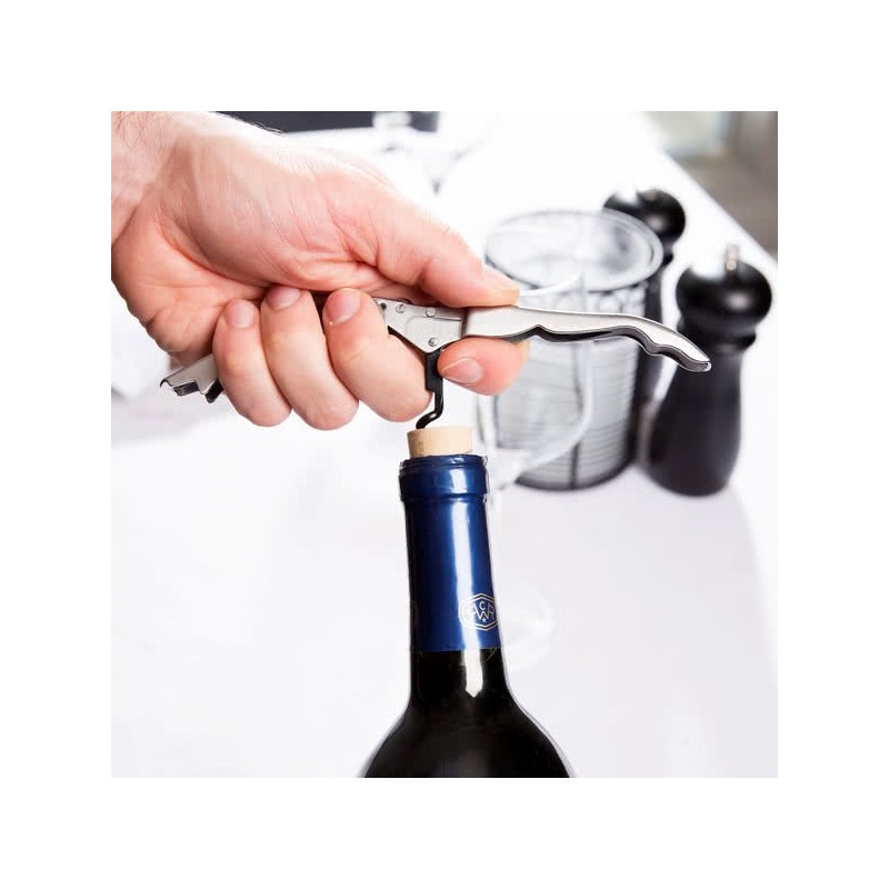 Stainless Steel Duo-Lever Waiter’s Corkscrew – Elara Trading