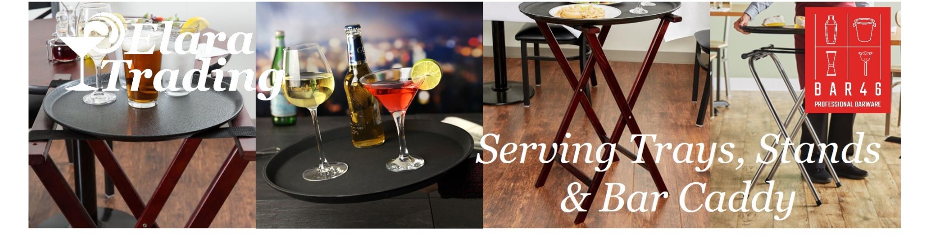 Serving Trays, Stands & Bar Caddy